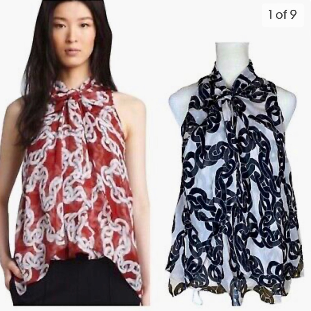 DVF Diane Von Furstenberg Silk chiffon blouse